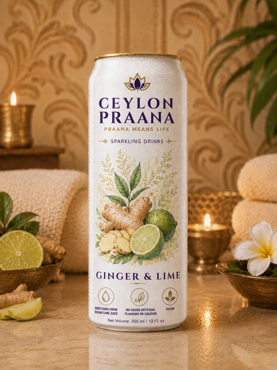 Ginger & Lime - Sparkling Drink
