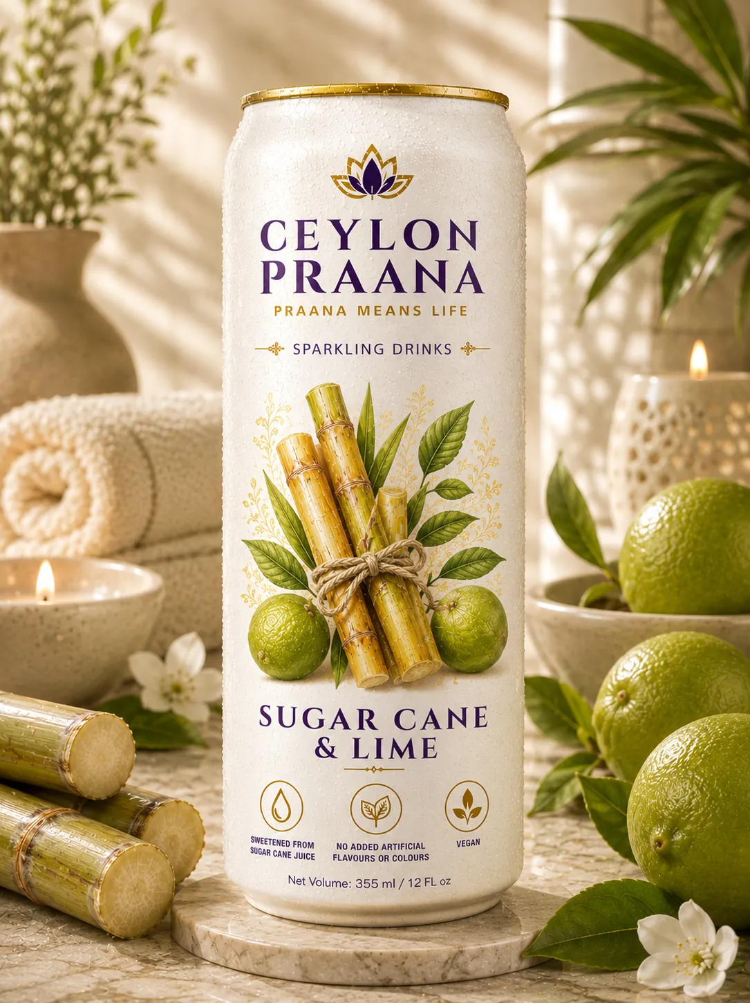 Sugar Cane & Lime - Sparkling Drink